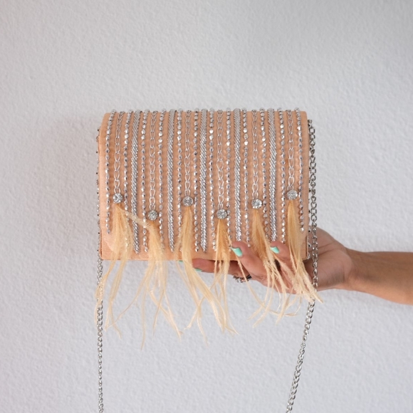 NWT Peach Embroidered Box Clutch - Picture 10 of 10